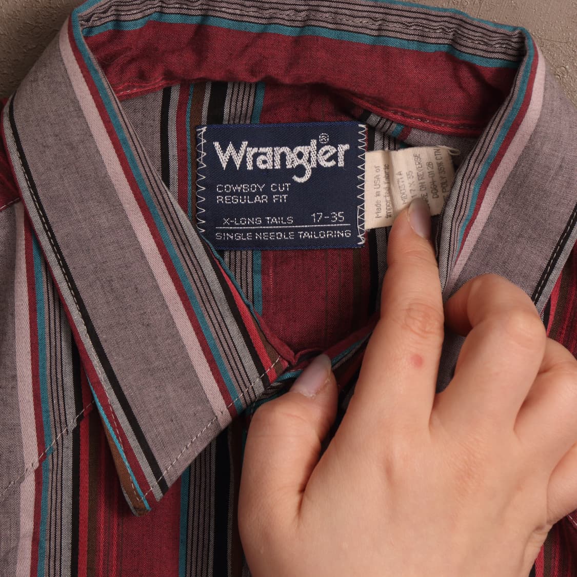 90's 랭글러 웨스턴 스트라이프 셔츠 A1571 상품이미지3