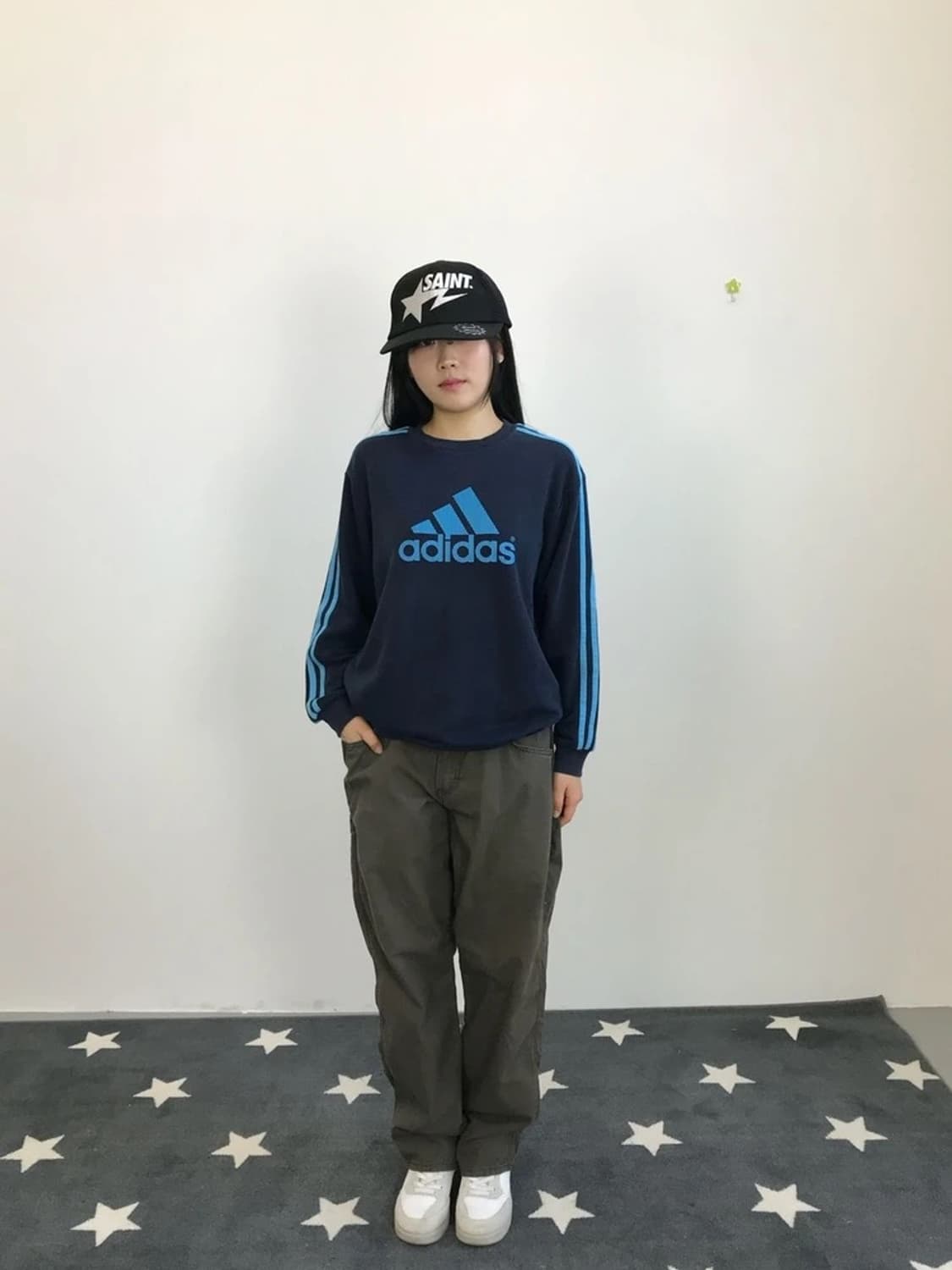 Adidas 3 Stripe Crewneck Sweatshirt 상품이미지1