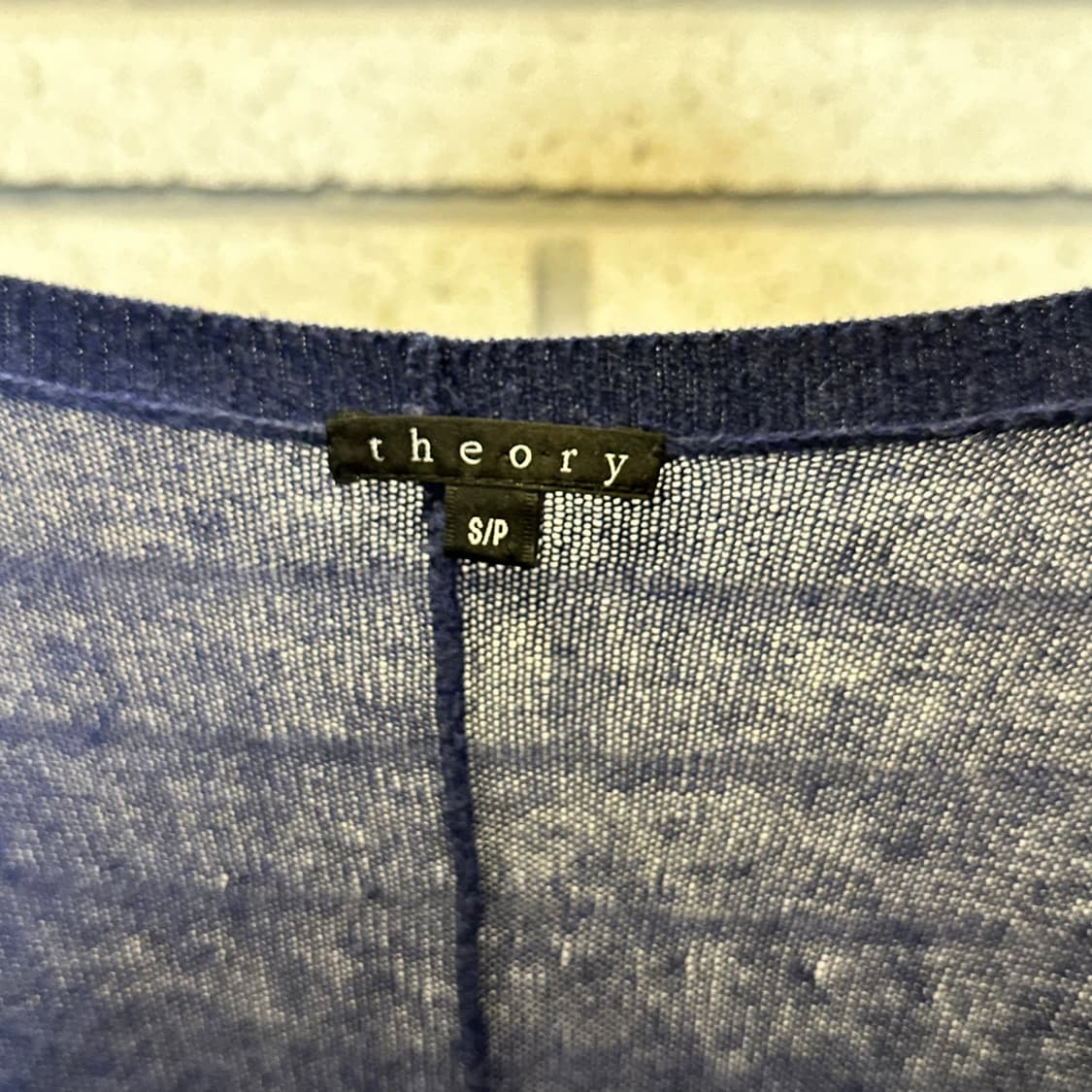 Theory 띠어리 캐시미어 시스루 니트 탑 U넥 포켓 디테일 딥네이비 상품이미지7