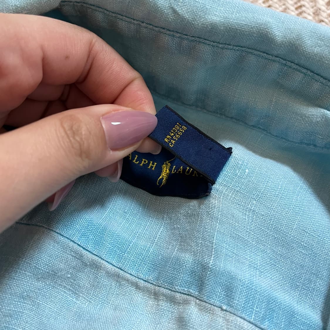 [정품] 폴로 소라 / 핑크포니 린넨 셔츠 [ XS ] 상품이미지4