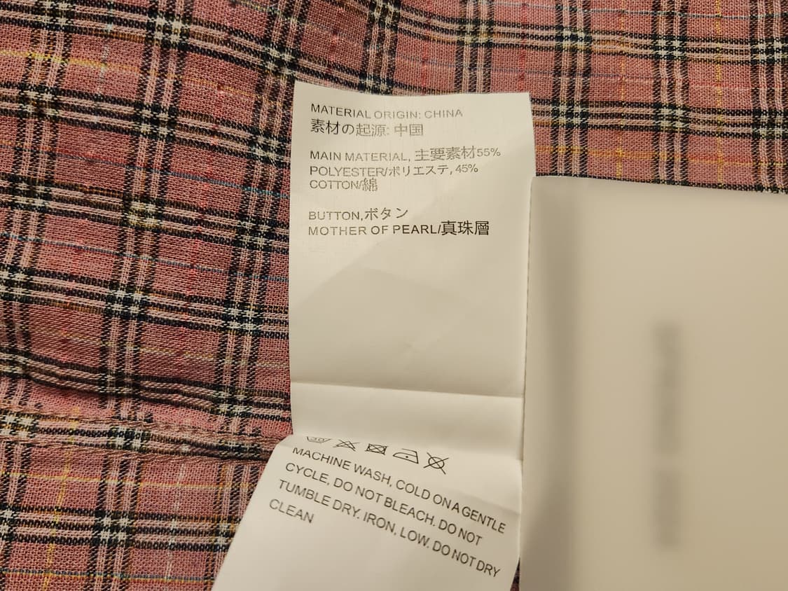 아워레가시 보로우드 핑크 킴블 체크셔츠 48 상품이미지5