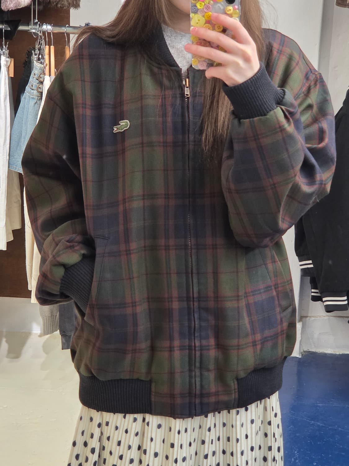 1990s Lacoste 라코스테 리버시블 체크 자켓 상품이미지1