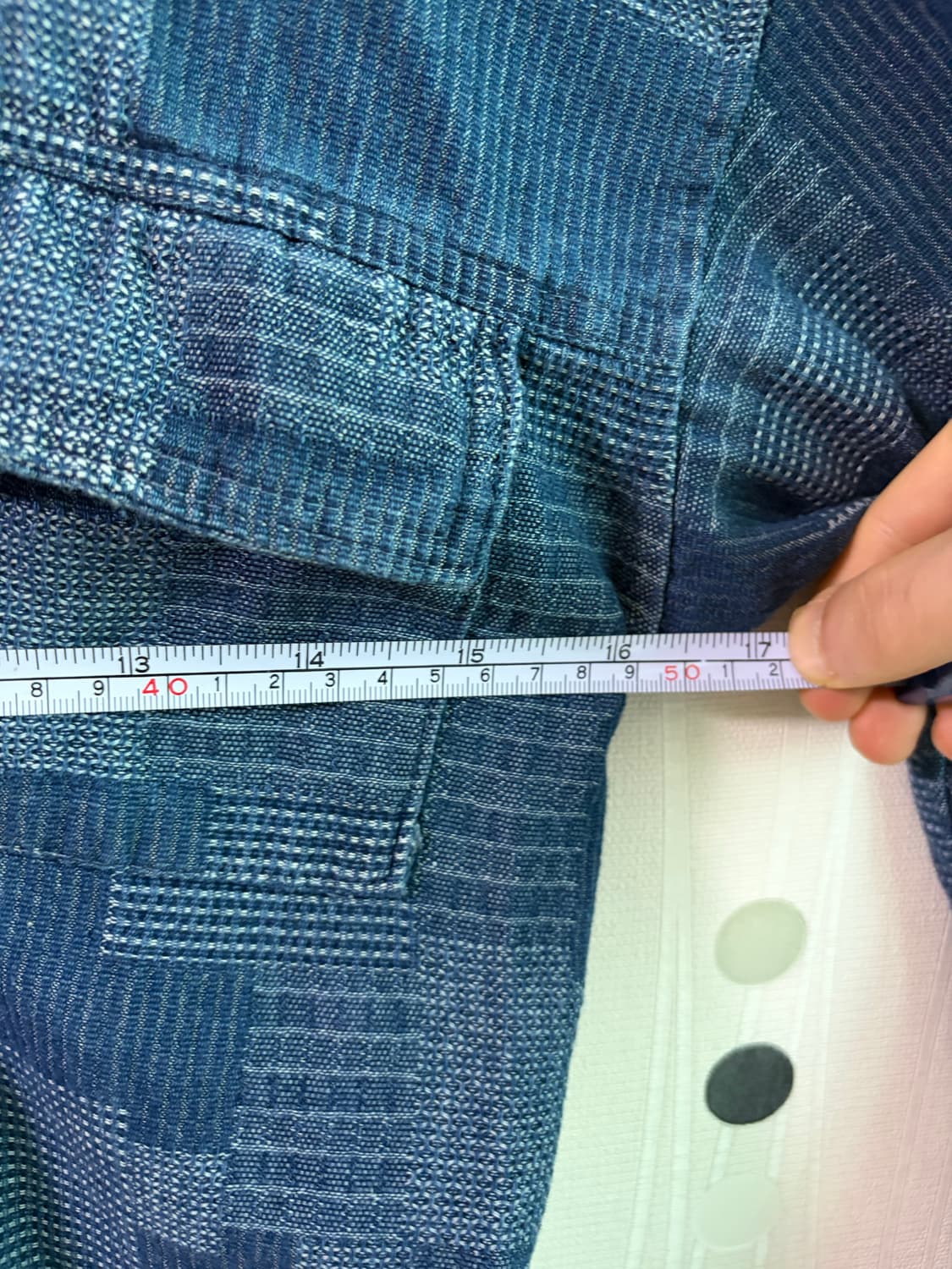 BSAPA 빈티지 블루 패턴 셔츠 M 상품이미지7