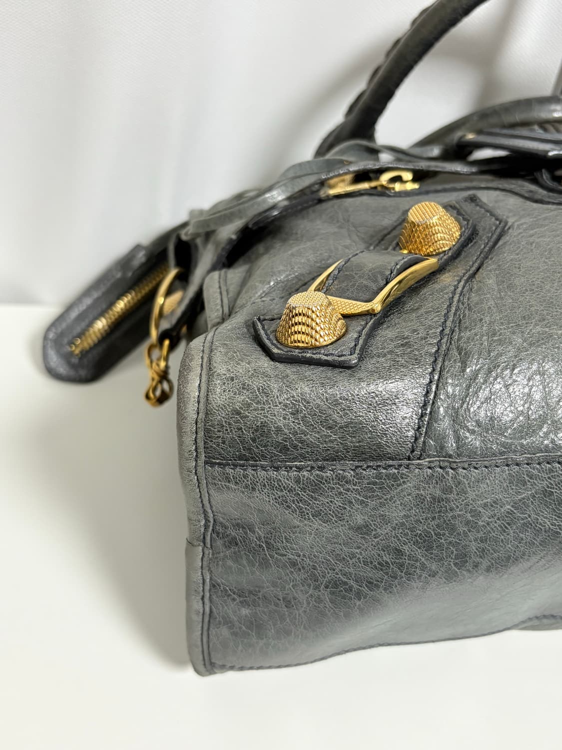 발렌시아가 자이언트 모터 시티백 그레이 상품이미지2