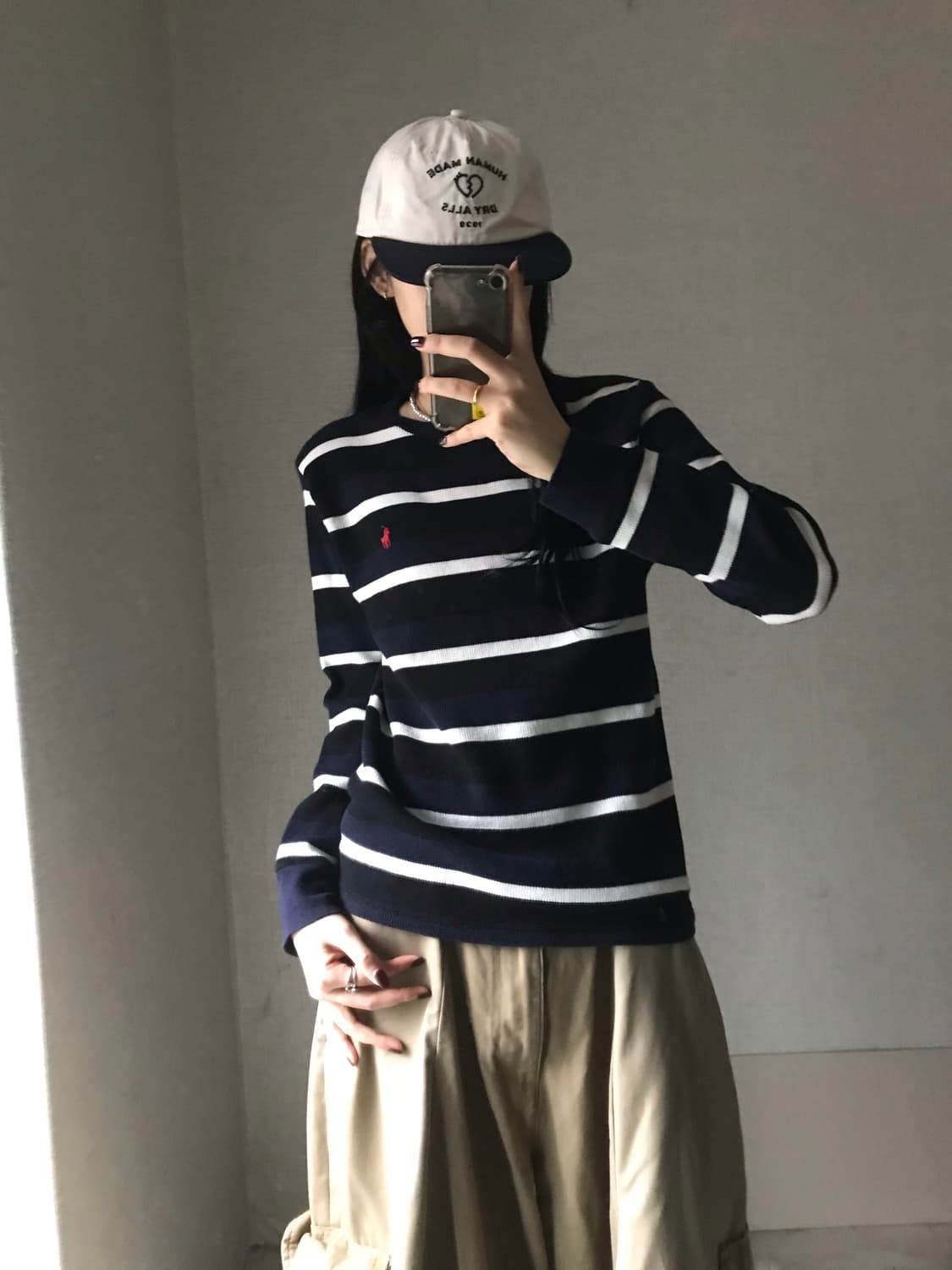 폴로 스트라이프 와플 롱슬리브 상품이미지1