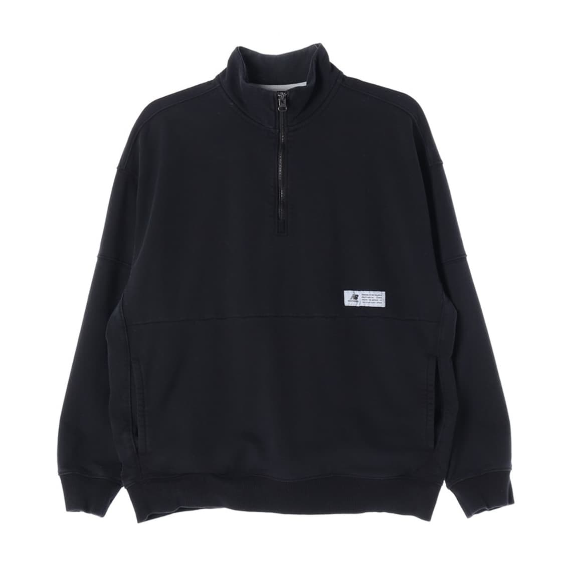 뉴발란스 NB 쉬프티드 하프집업 스웨트셔츠 블랙 L 상품이미지1