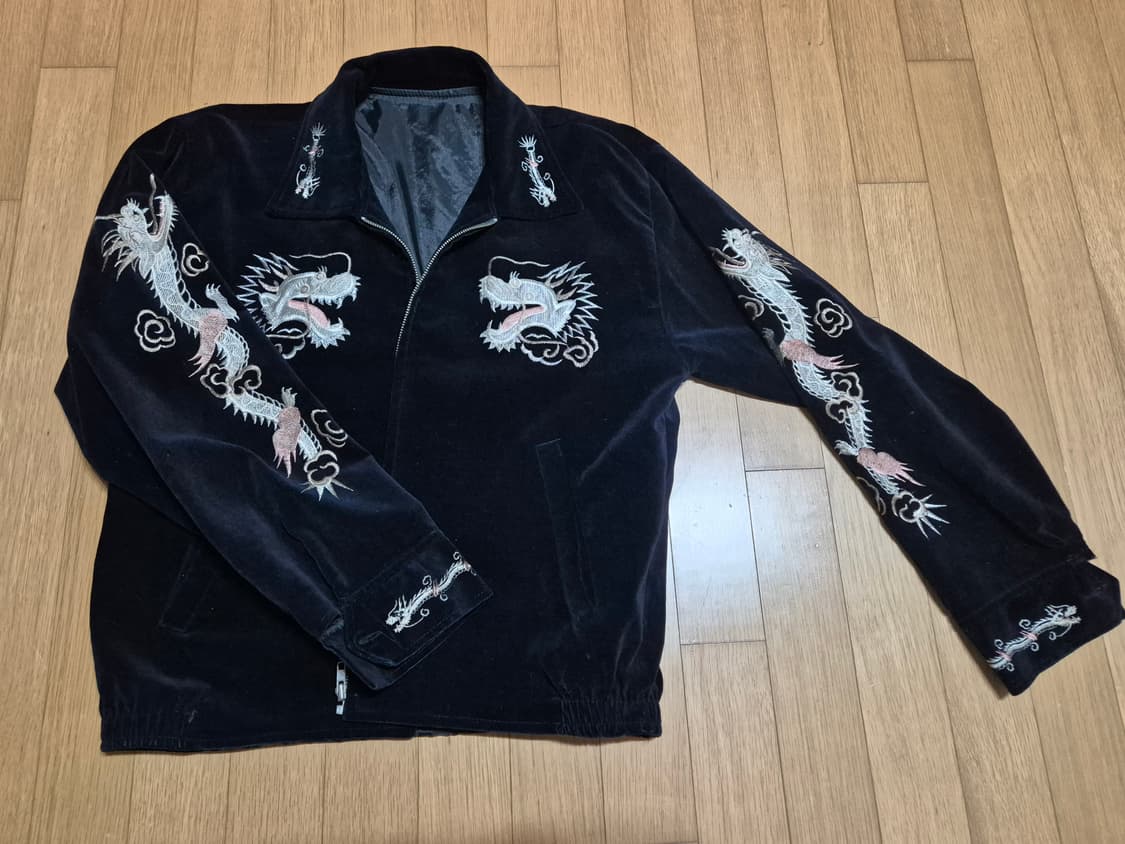 일본 벨벳 드래곤 자수 자켓 상품이미지1