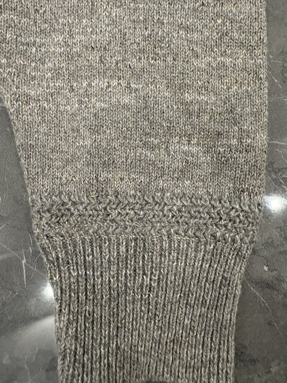 90s RRL 더블알엘 코튼 울 니트 풀오버 후드티 그레이 상품이미지3