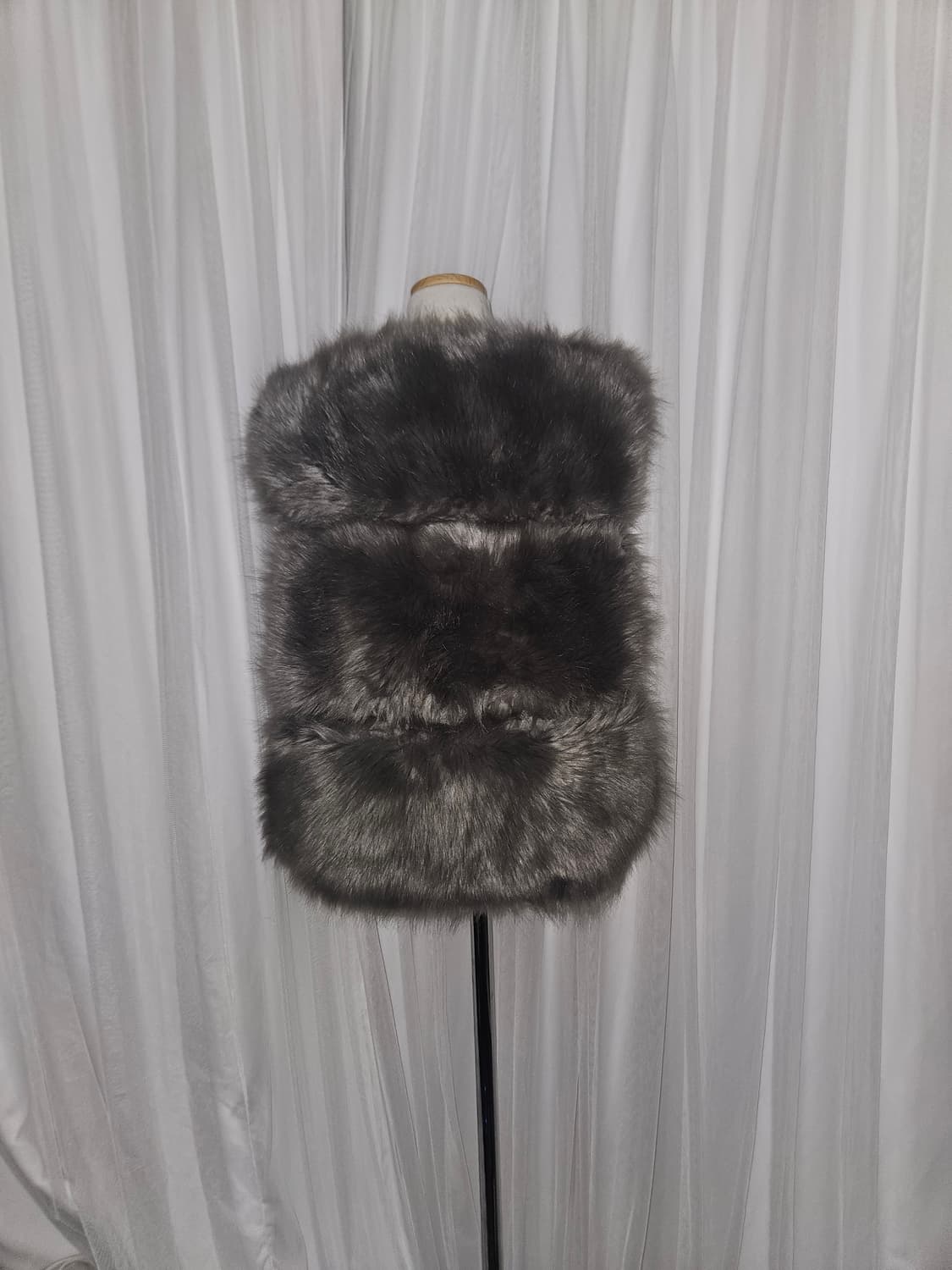 빈티지 히메 그레이 퍼 베스트 상품이미지3