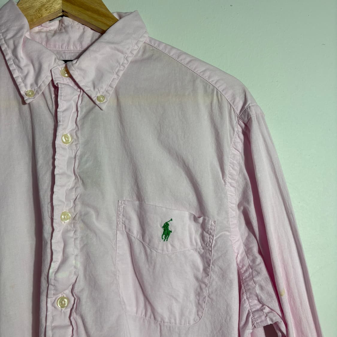 폴로 랄프로렌 연핑크 포켓 셔츠 (무료배송) 상품이미지2