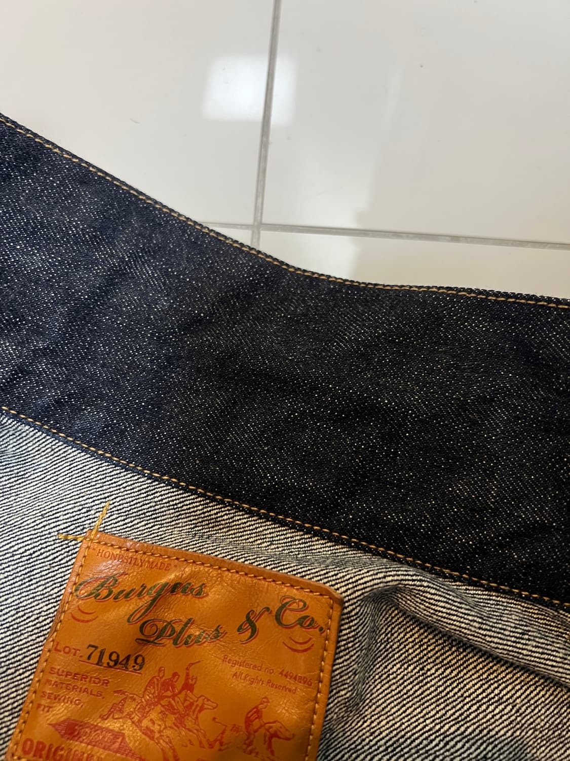 택포25) 버거스플러스 71949 2세대 셀비지 데님자켓 40사이즈 상품이미지8