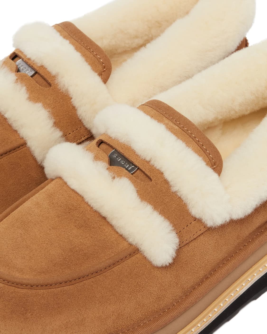 UGG X sacai Loafer Chestnut 소가죽 양모 로퍼 상품이미지5