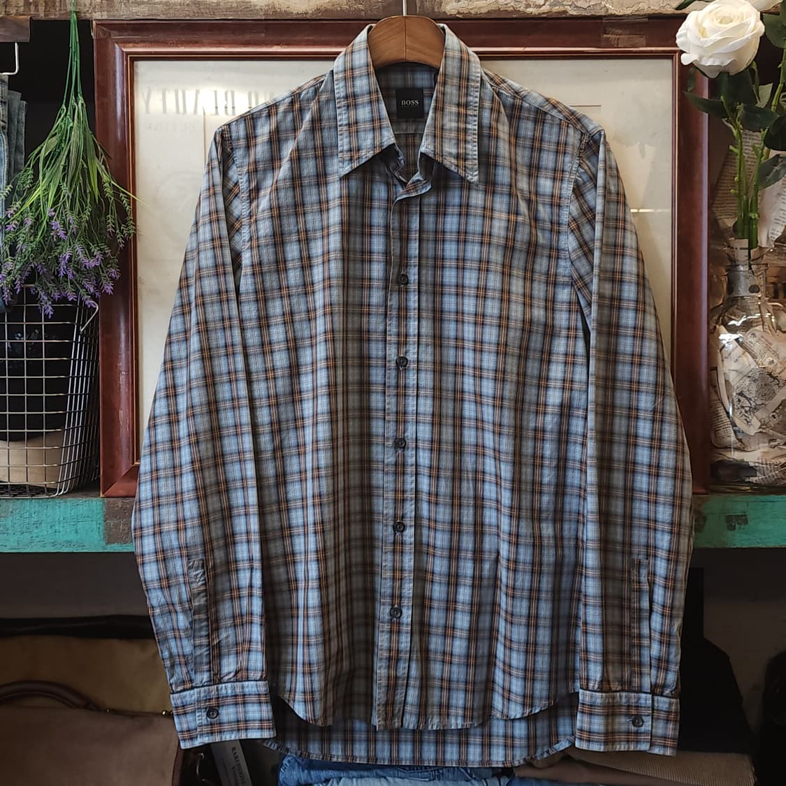 휴고보스 체크셔츠 쉐도우 체크 M 상품이미지1