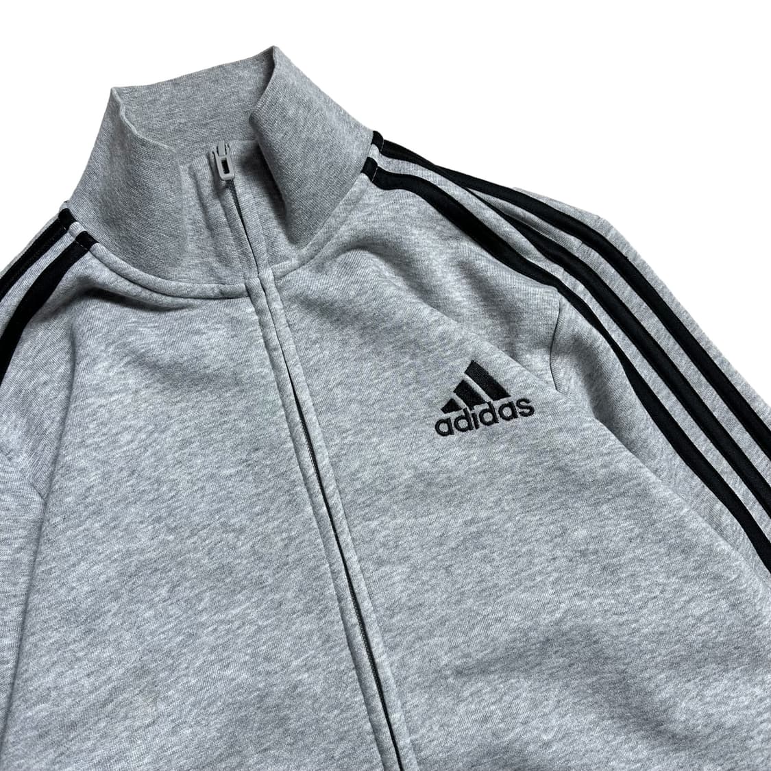 아디다스 스몰로고 삼선 그레이 코튼집업 상품이미지3