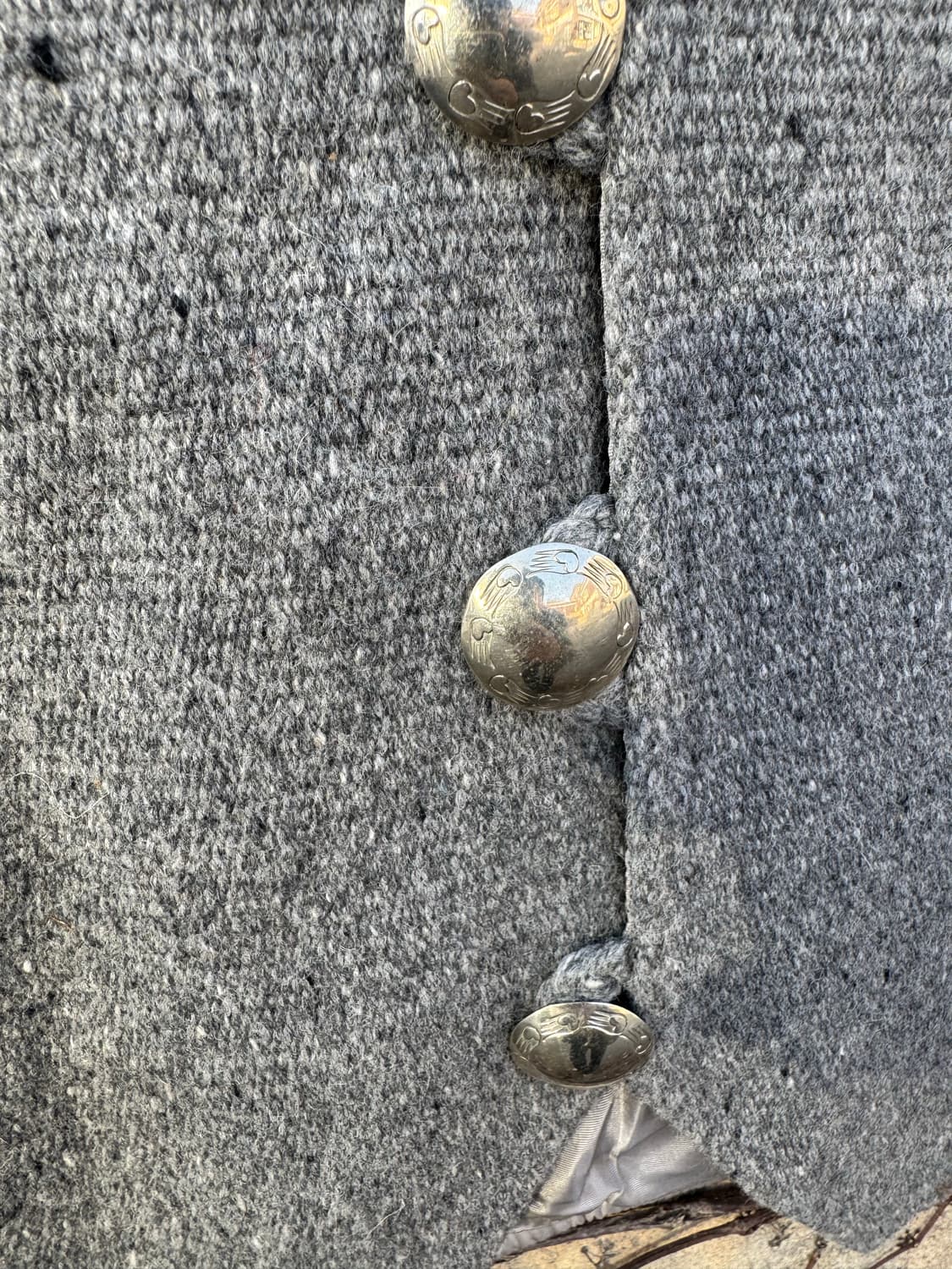 50~60s 빈티지 커스텀 메이드 핸드 우븐 울 오르테가 치마요 베스트 상품이미지6