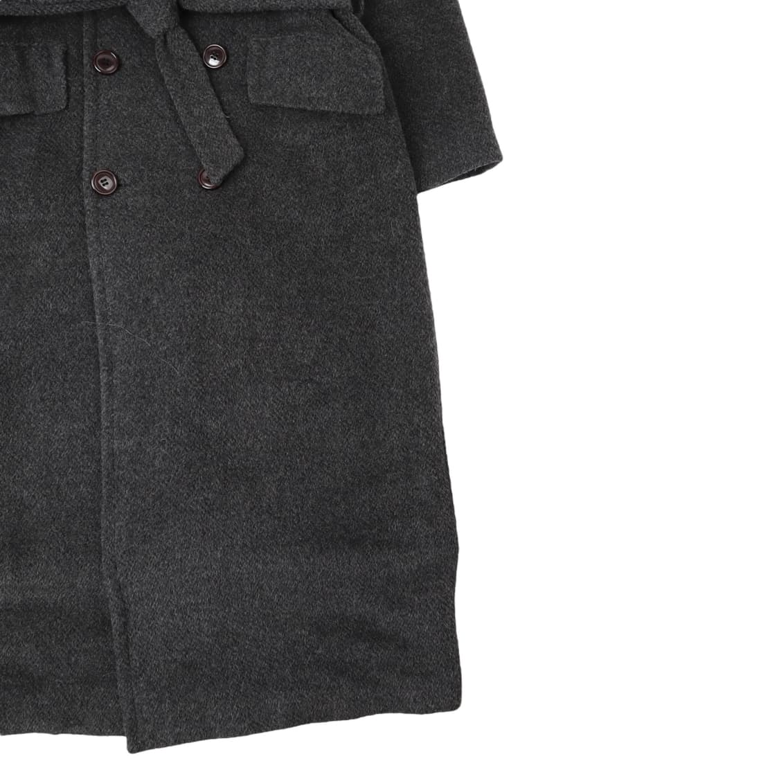 솔리드옴므 챠콜 오버핏 더블 브레스티드 울 코트 상품이미지4