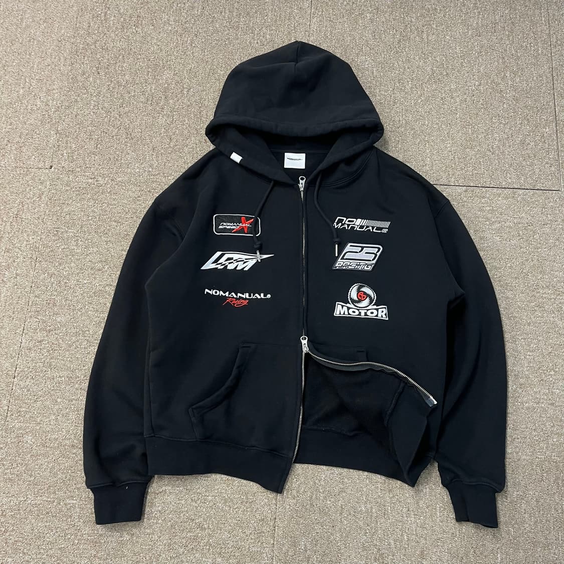 노메뉴얼 투웨이 레이싱 후드집업 상품이미지3