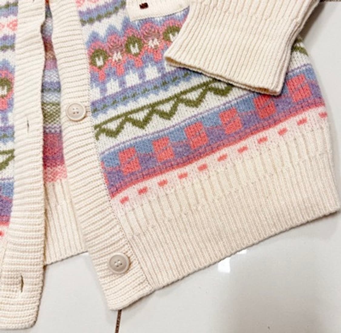 써스데이아일랜드 자카드 롱가디건  상품이미지6