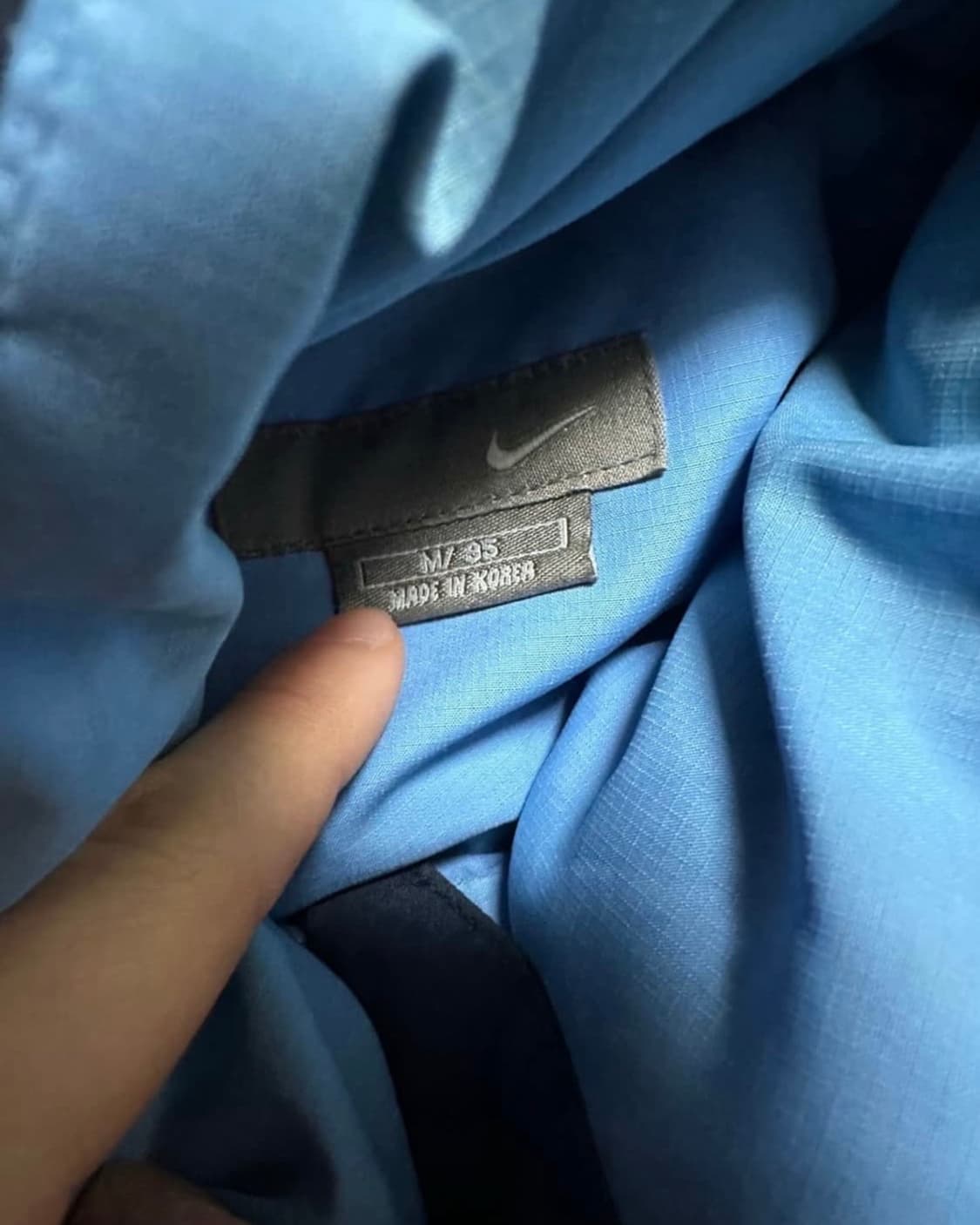 나이키 네이비 뉴챔프 패딩 빈티지 네이비 스카이 블루 리버시블 상품이미지4