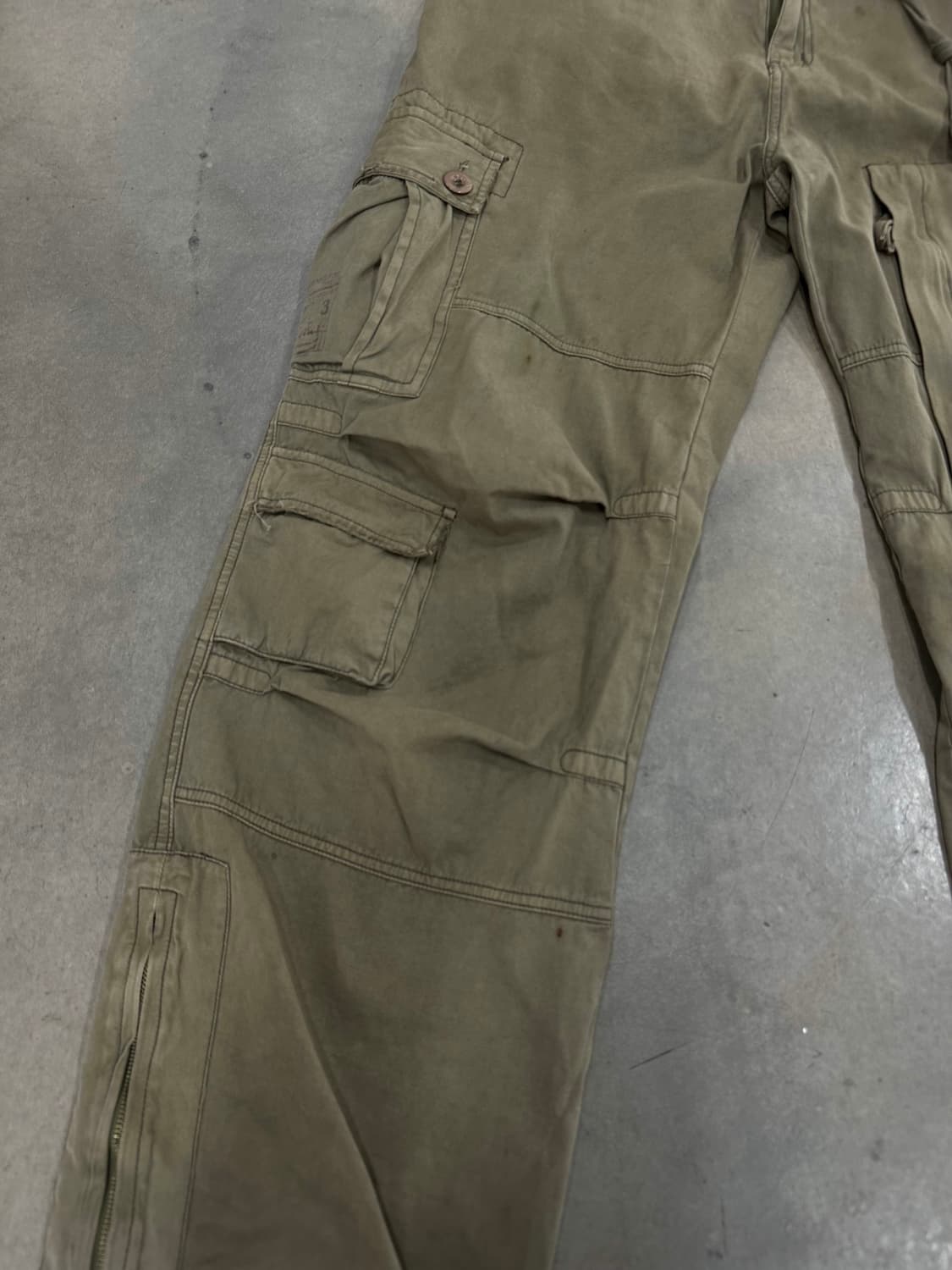 아베크롬비 벨트 볼드포켓 카고팬츠 빈티지카키 상품이미지7