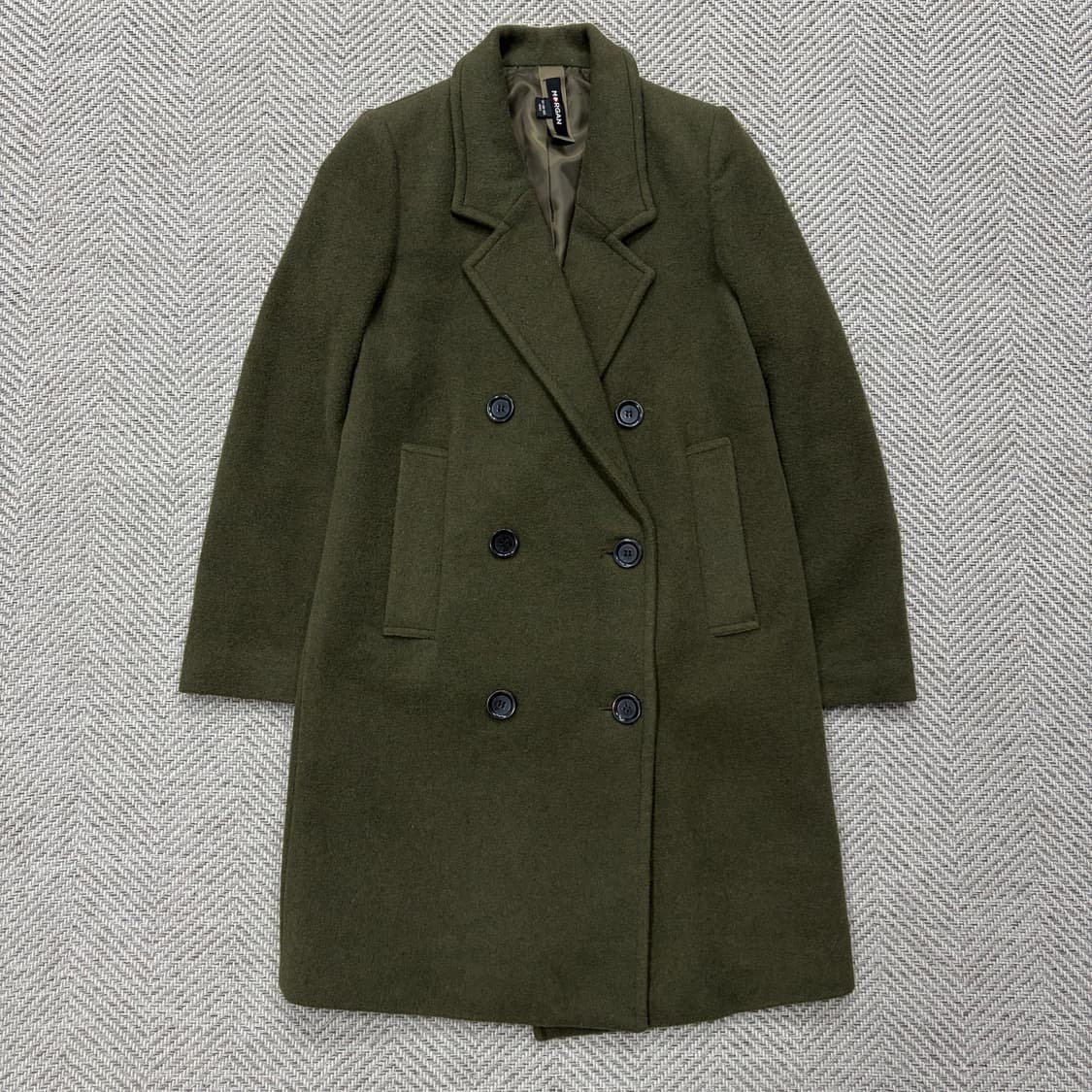  모르간 울 블렌딩 더블코트 v1433  상품이미지1