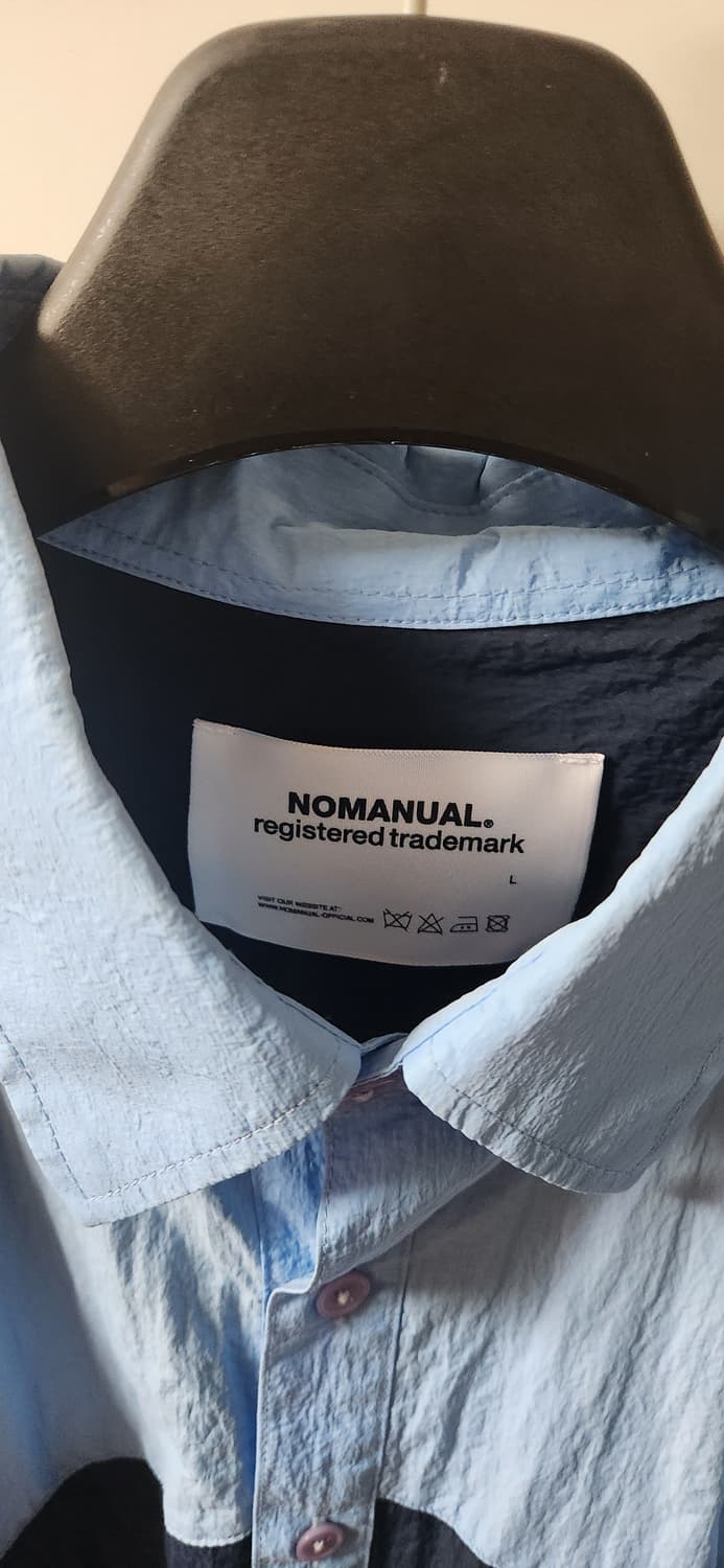 노매뉴얼 DCA NYLON SHIRTS - BLUE L사이즈 상품이미지7