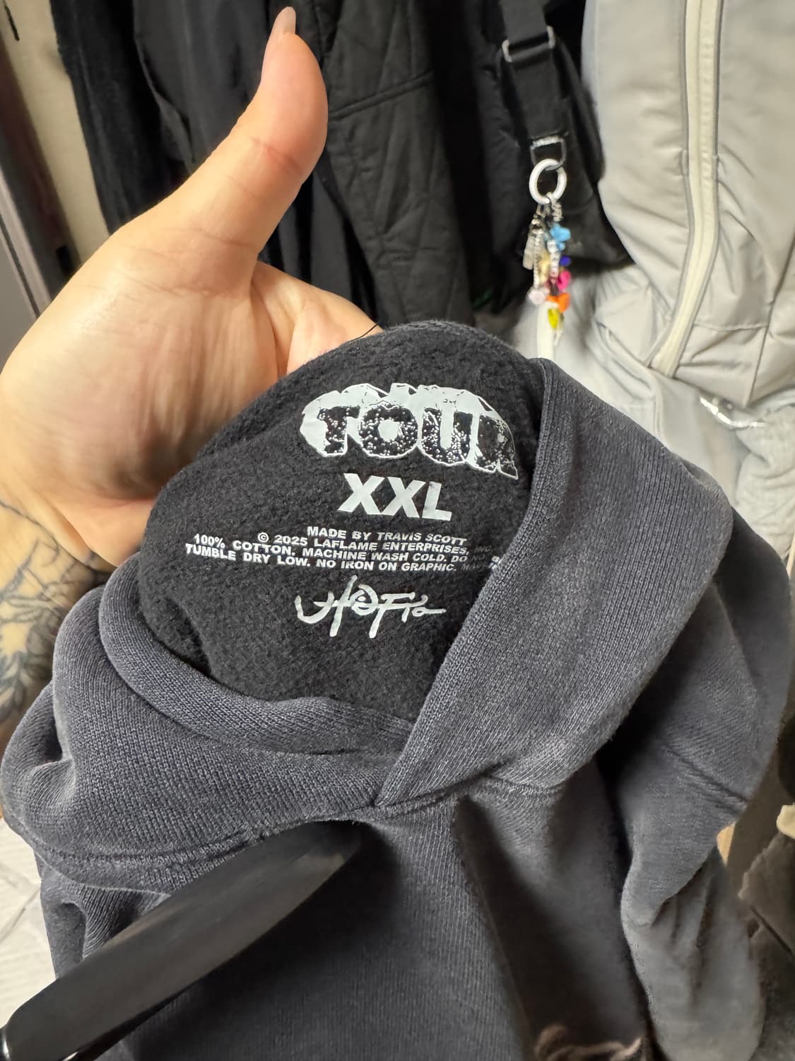 트래비스스캇 내한 후드 블랙 XXL 상품이미지3
