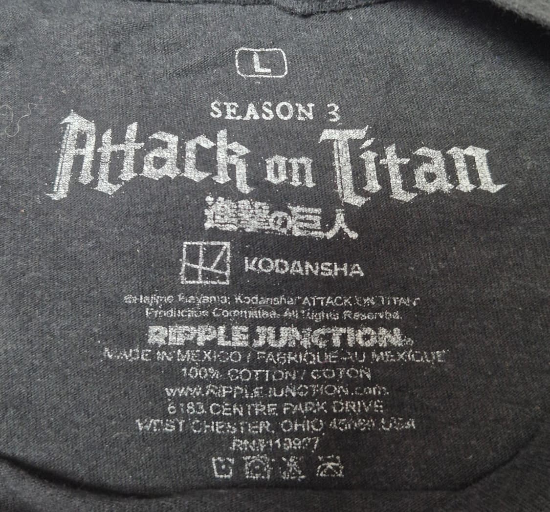 [L]진격의 거인 오피셜 티셔츠  -220 상품이미지3
