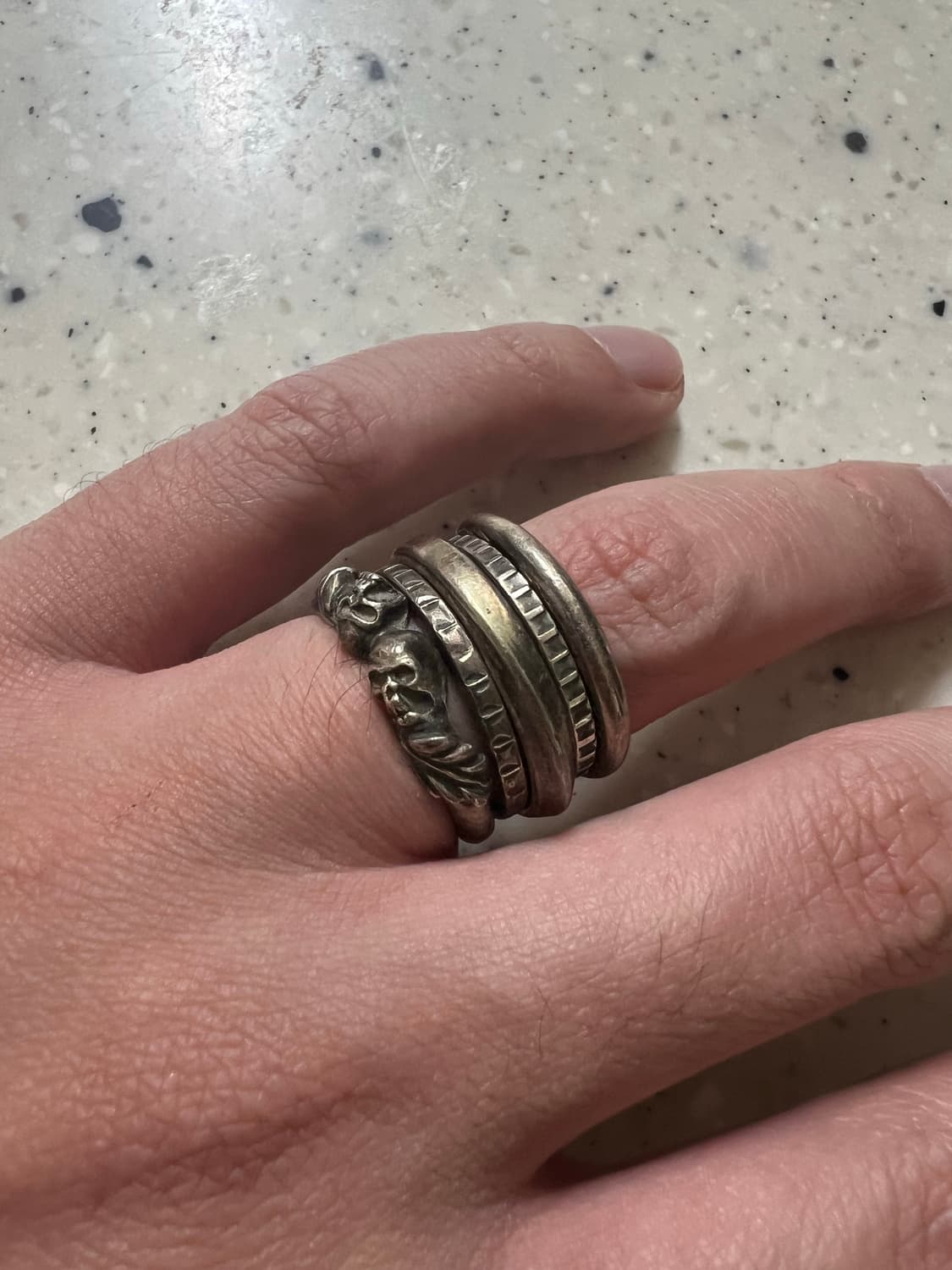 Werkstatt muenchen 반지  5ring combi skull 상품이미지1