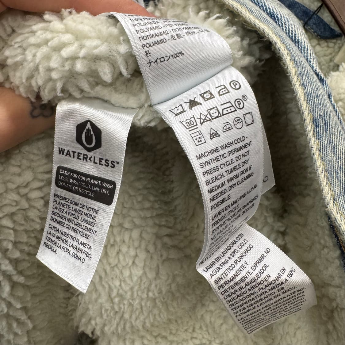 리바이스 타입 3 쉐르파 연청 데님 트러커 자켓 상품이미지6