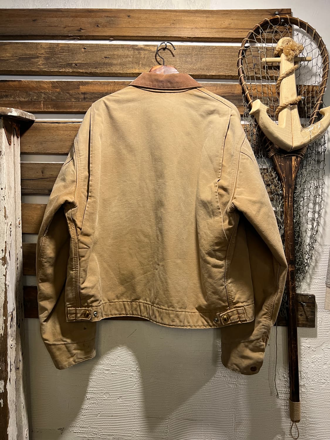 [2XL]칼하트 USA Made 디트로이트 빈티지 워싱 브라운 워크 자켓 상품이미지9