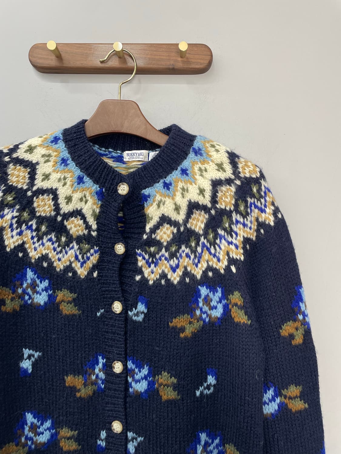 빈티지 노르딕패턴 니트 가디건 H1177 상품이미지3