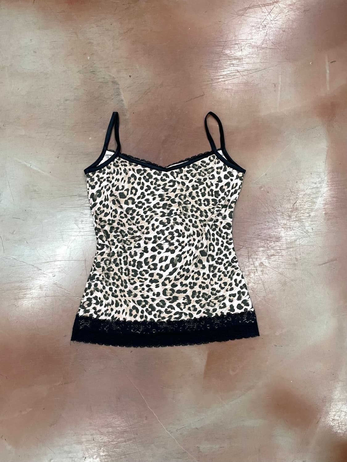 Leopard Pink Black Lace Sleeveless 상품이미지5