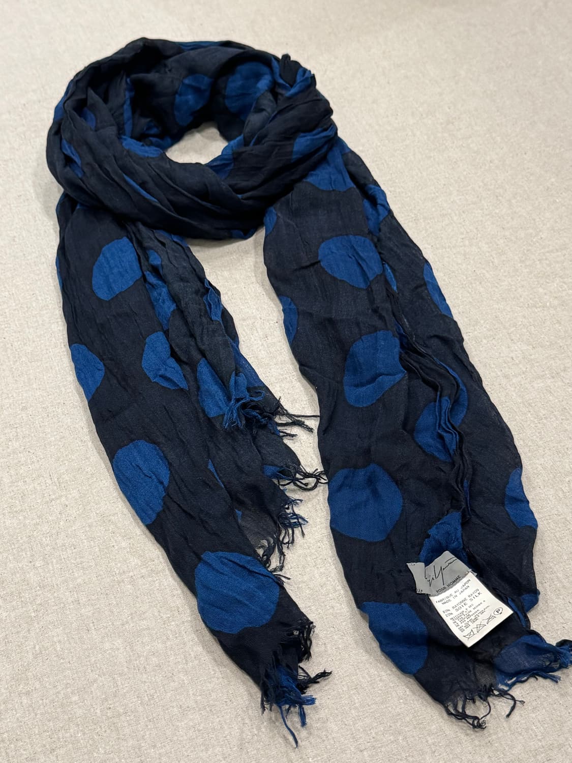 요지야마모토 뿌르옴므 15aw 도트 머플러 상품이미지2