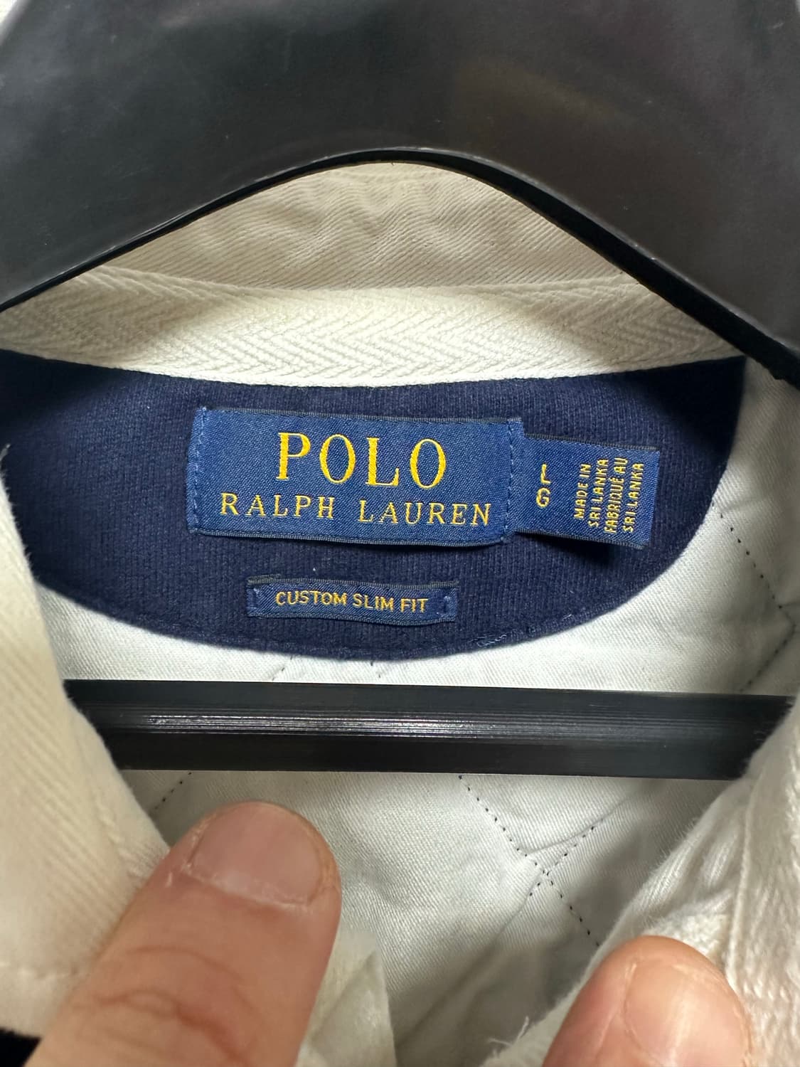 no.93 폴로 랄프로렌 다크네이비 기모럭비 셔츠 L s급 상품이미지3