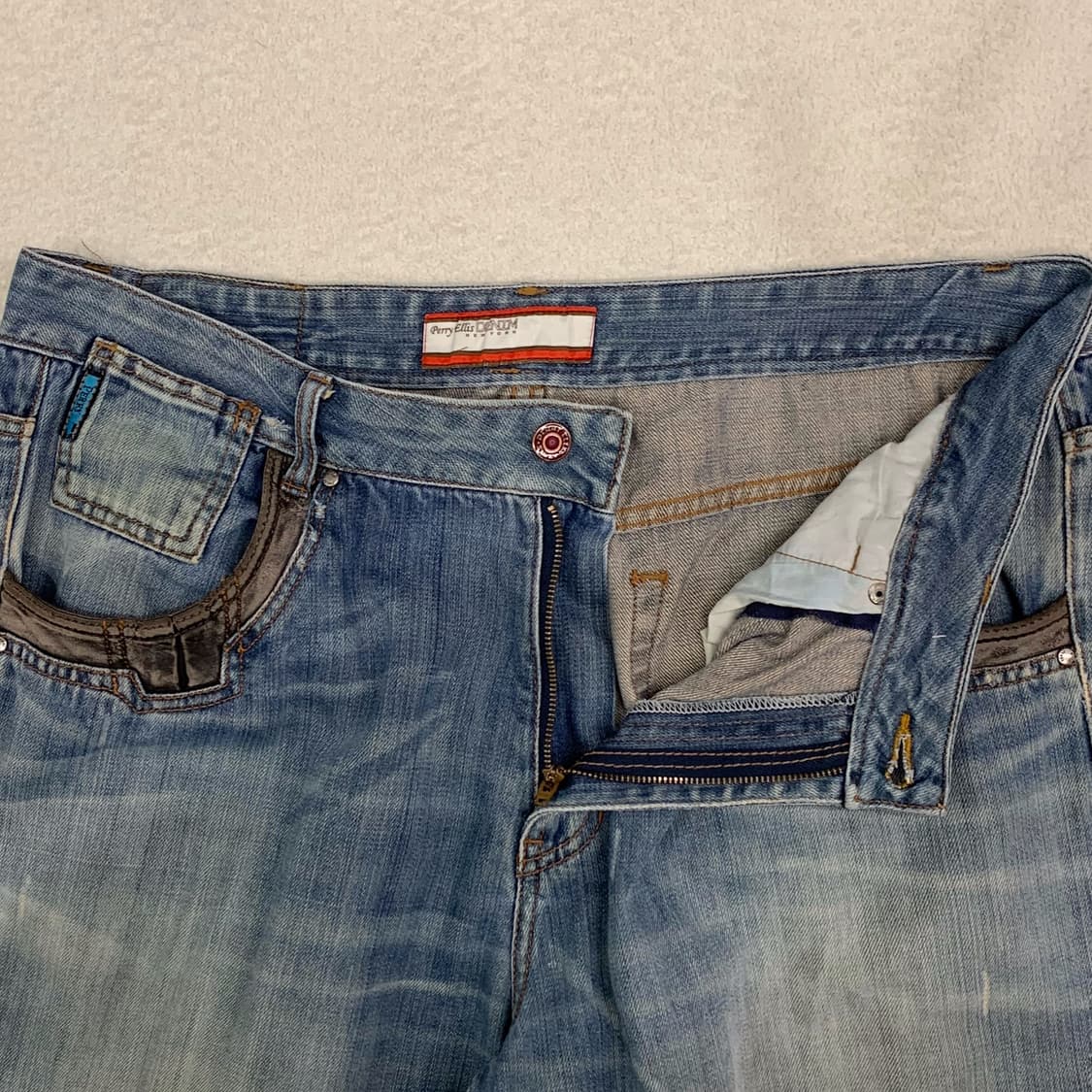 [36] 페리 엘리스 와이드핏 데님팬츠 상품이미지4