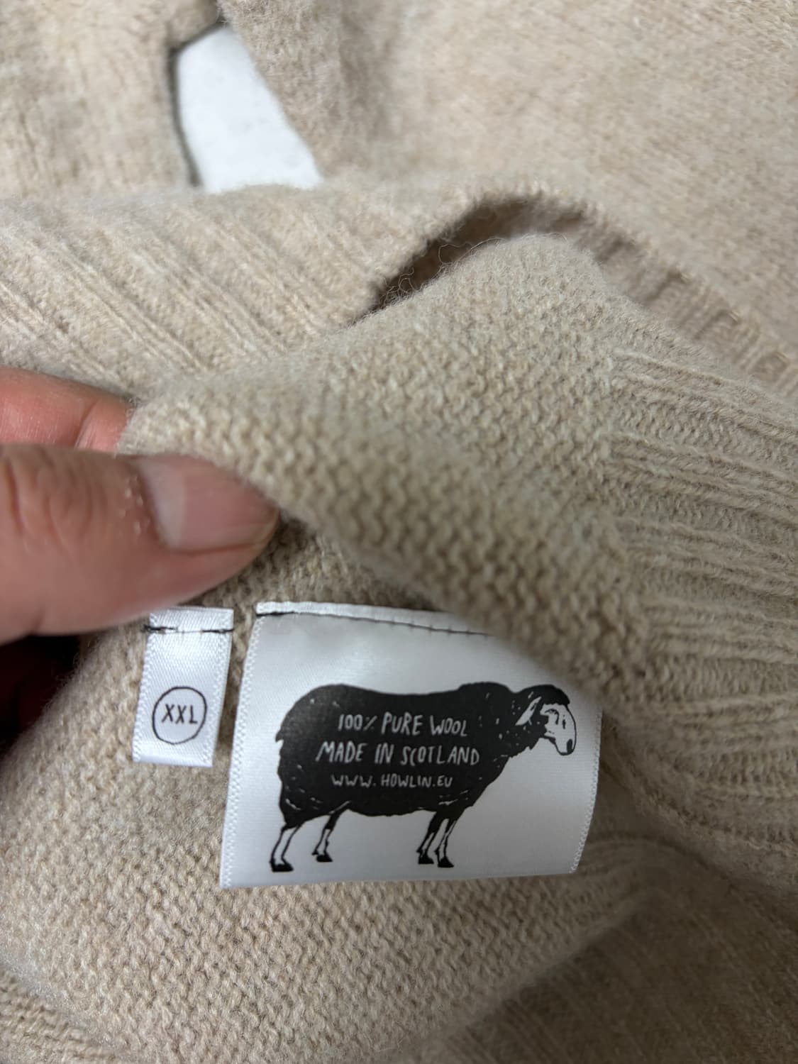 하울린 birth of the cool 비스킷 컬러 xxl 쉐기독 니트 상품이미지2