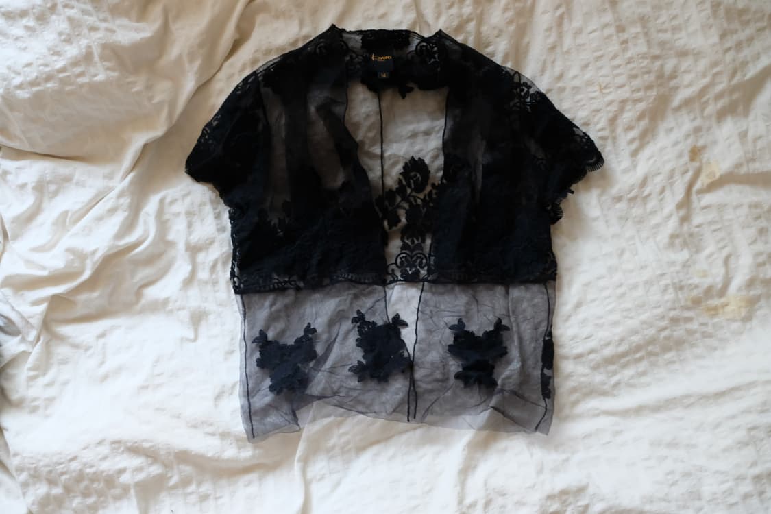 오간자 실크 오픈 프론트 블라우스 os 상품이미지1