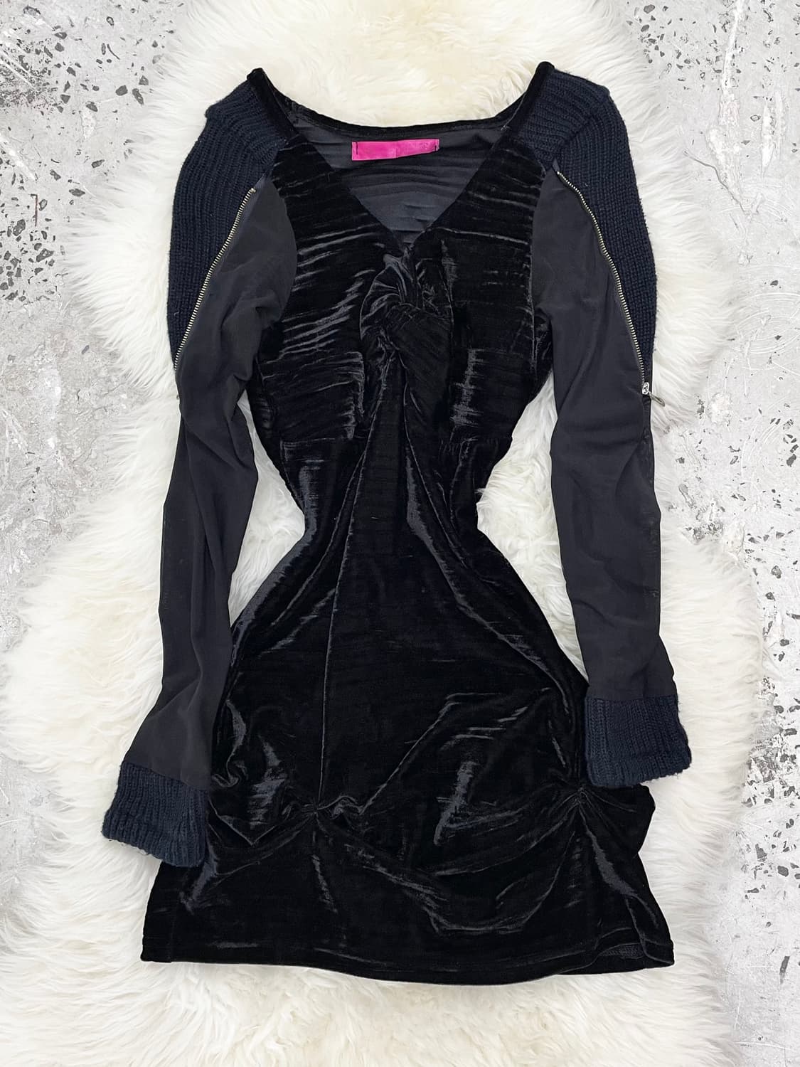 갸루 디테일 꼬임 원피스 상품이미지1