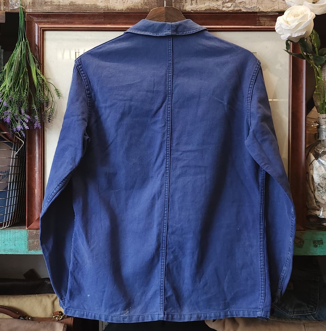 60s 프렌치 워크자켓 프렌치자켓 페이딩 블루 42 상품이미지3
