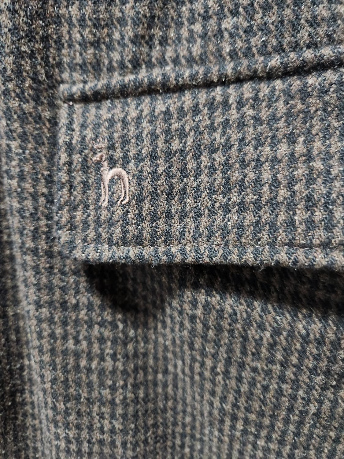 헤지스 모직 하프 코트 브라운 하운드투스 110(105추천) 상품이미지3