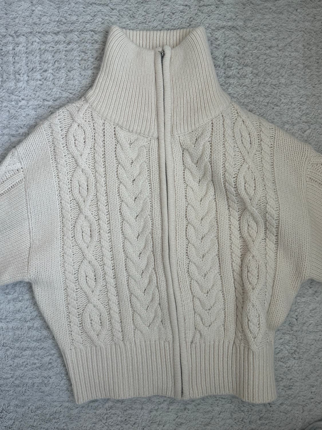 꽈배기 니트 집업 상품이미지3