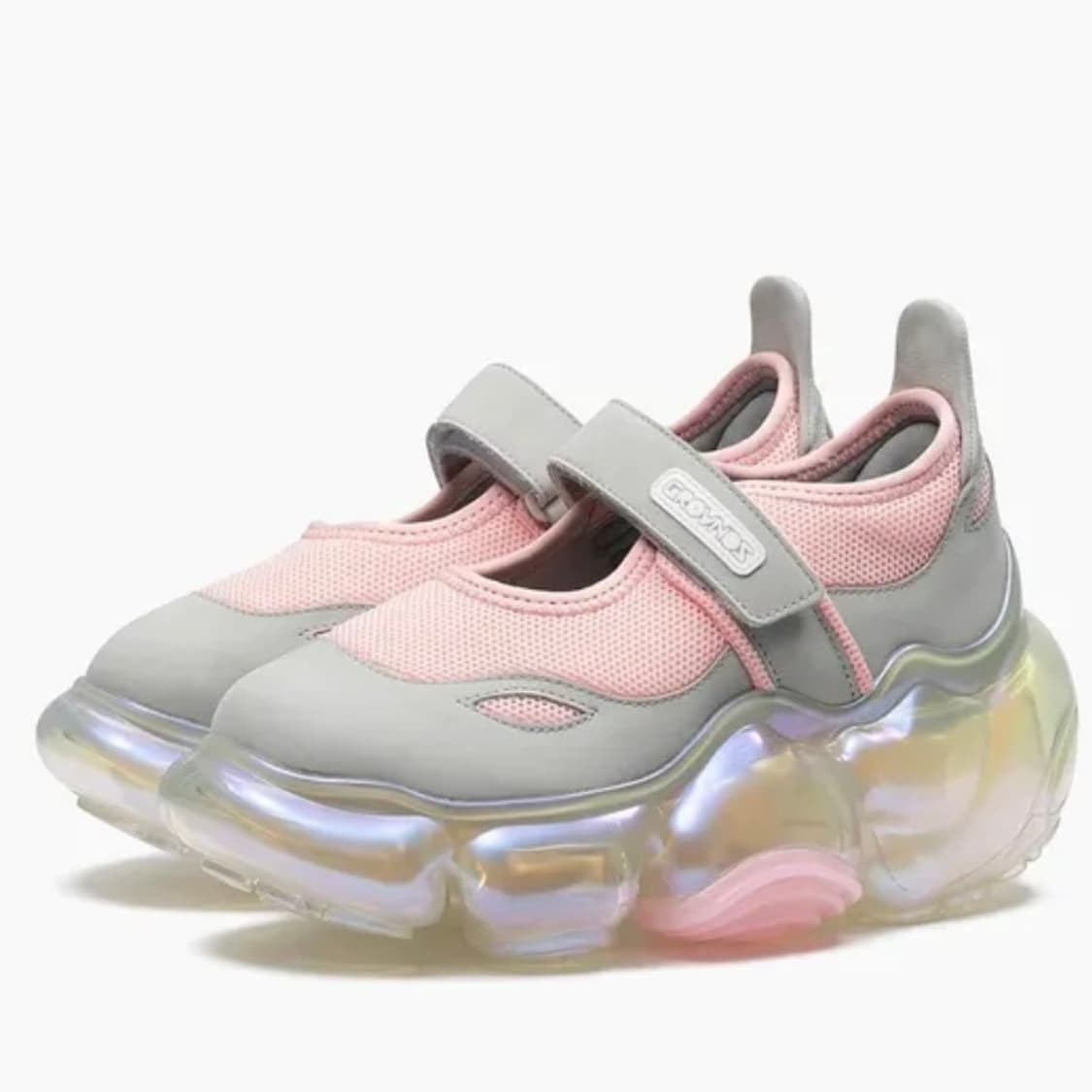 그라운즈 grounds 무피 메리제인 스니커즈 핑크 그레 이 상품이미지1