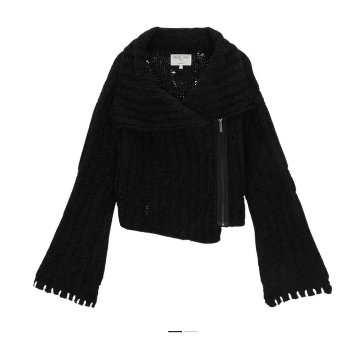 (W) 마뗑킴 투 웨이 니트 가디건 자켓 블랙 상품이미지1