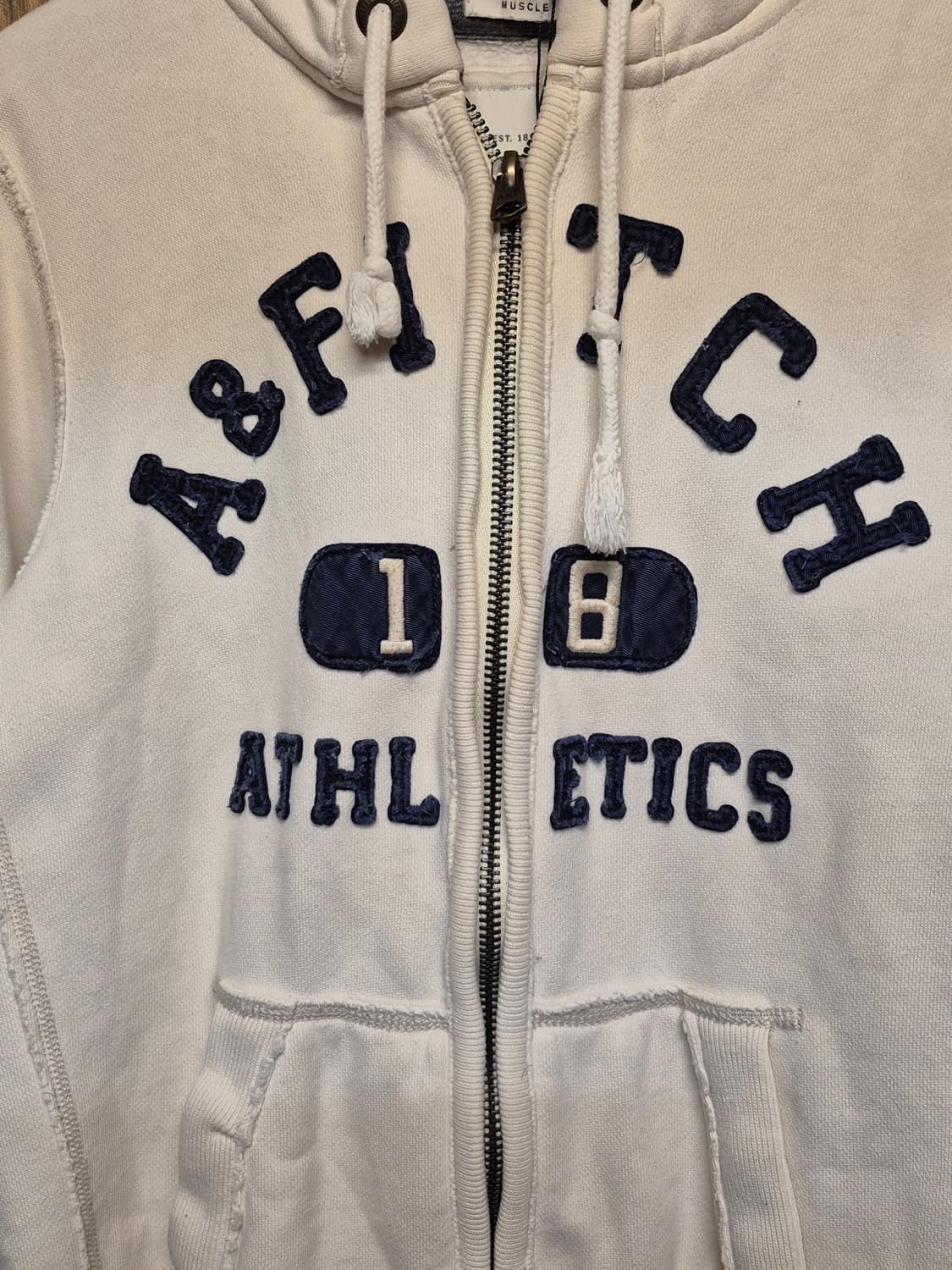 ABERCROMBIE WHITE HOODIE ZIPUP  상품이미지4
