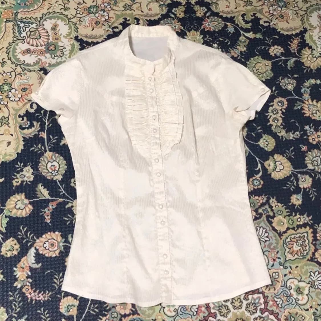 빈티지 새틴 스트라이프 블라우스  상품이미지2