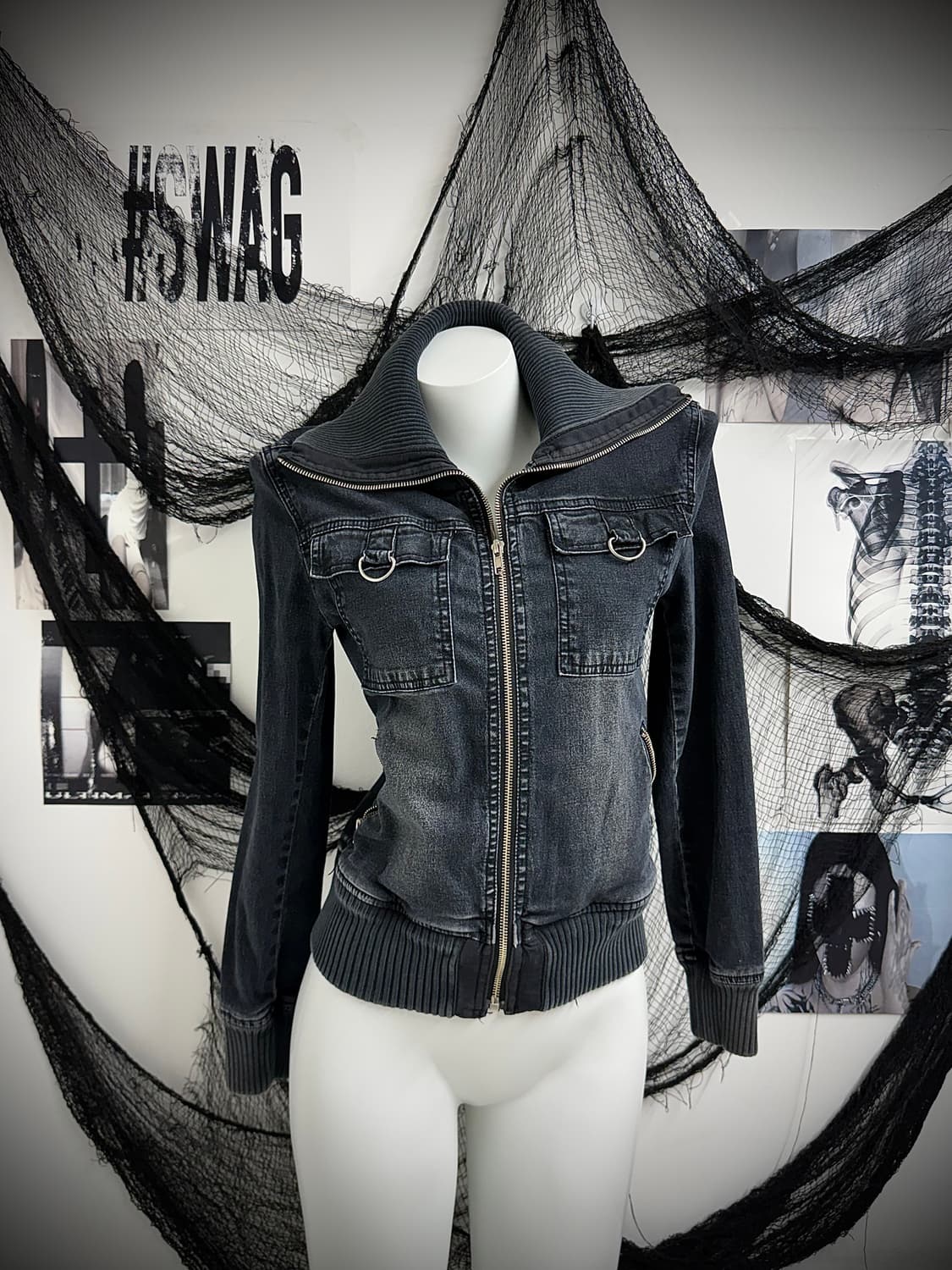 00s dark denim jacket 상품이미지1