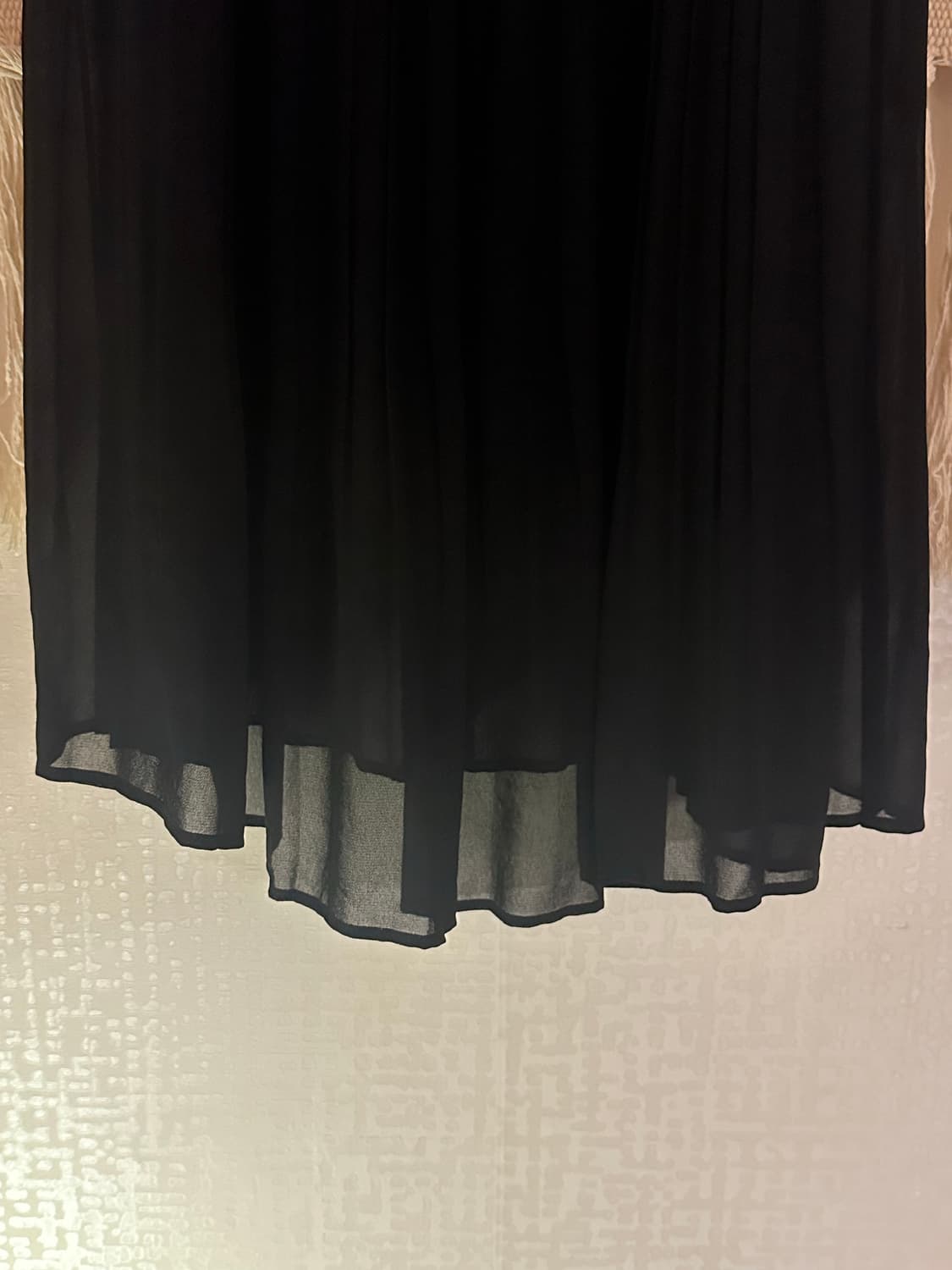 블랙 드레이프 플리츠 원피스 드레스 상품이미지3