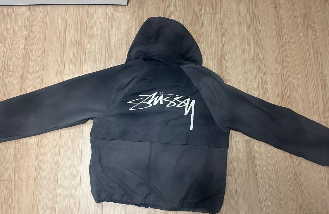 스투시 웨이브 다이 비치 쉘 자켓 블랙 상품이미지2