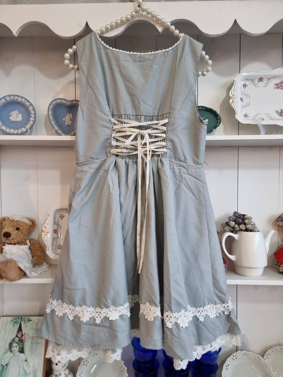 Amavel아마벨 봉봉 쇼콜라 무드 레이스업 원피스 상품이미지5